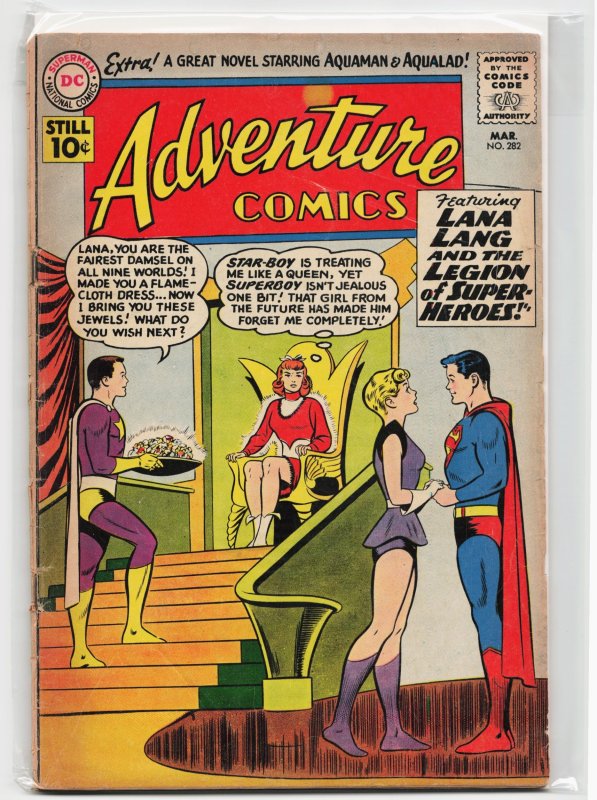 Adventure Comics #282 (DC Comics, 1961), raw, ungraded comic book — front cover