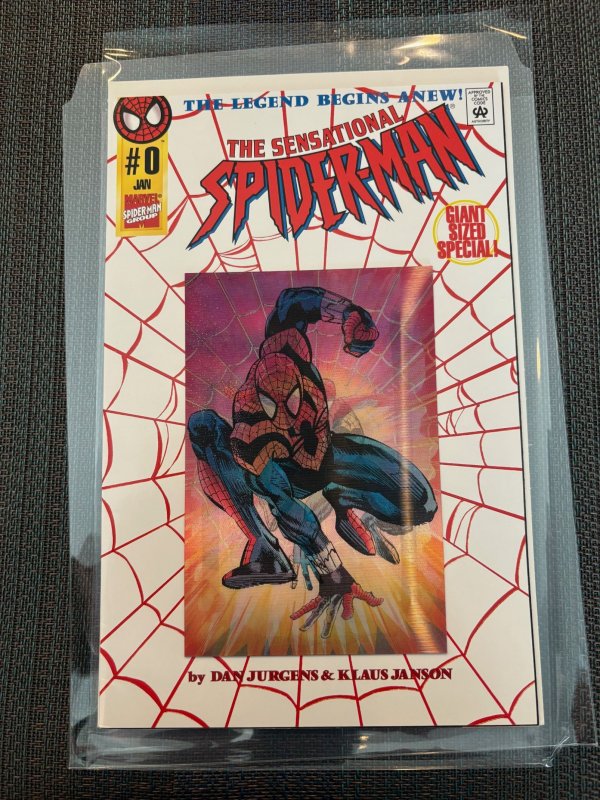 Sensational Spider-Man #0 (Marvel Comics, 1996), raw, ungraded comic book — front cover