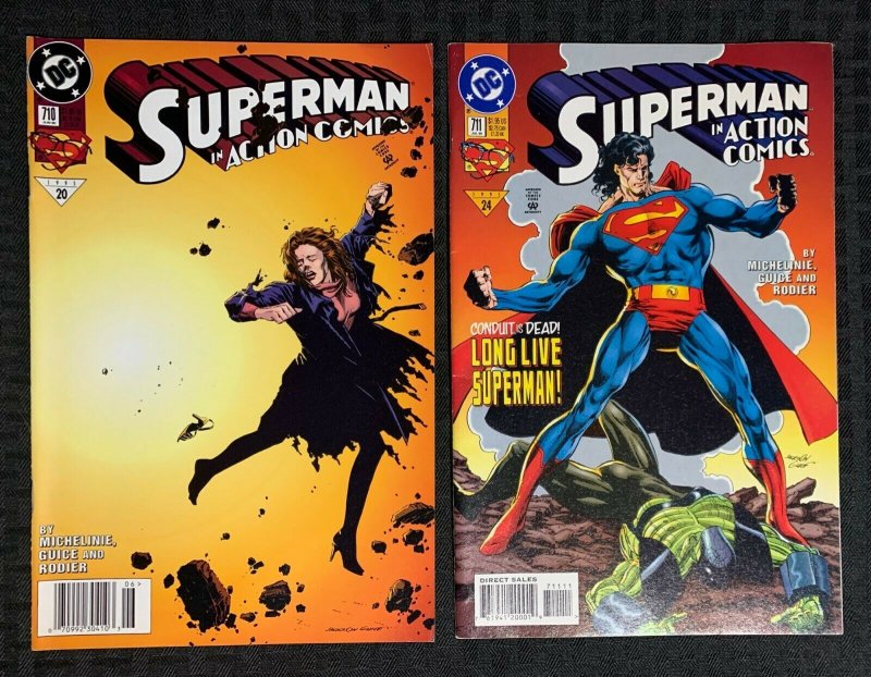 1995 Action Comics #710 (1995), raw comic book in VF/NM 9.0 condition — front cover