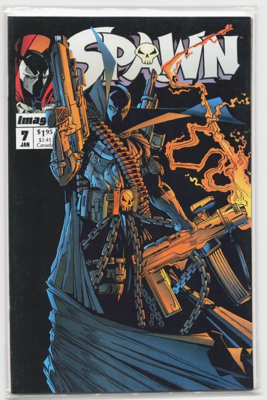 Spawn #7 (Image Comics, 1993), raw, ungraded comic book — front cover