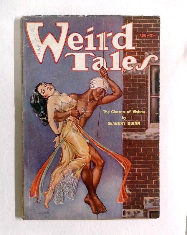 Weird Tales--Aug 1933--Margaret Brundage Bondage Cover Art--Seabury Quinn--Pulp (1933), raw, ungraded comic book — front cover