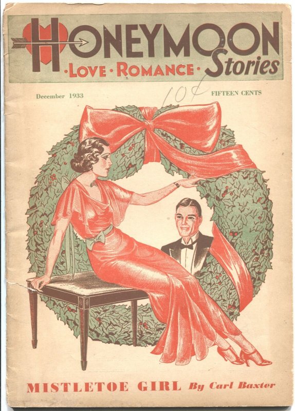 Pulp: Honeymoon Stories #1 (1933), raw, ungraded comic book — front cover