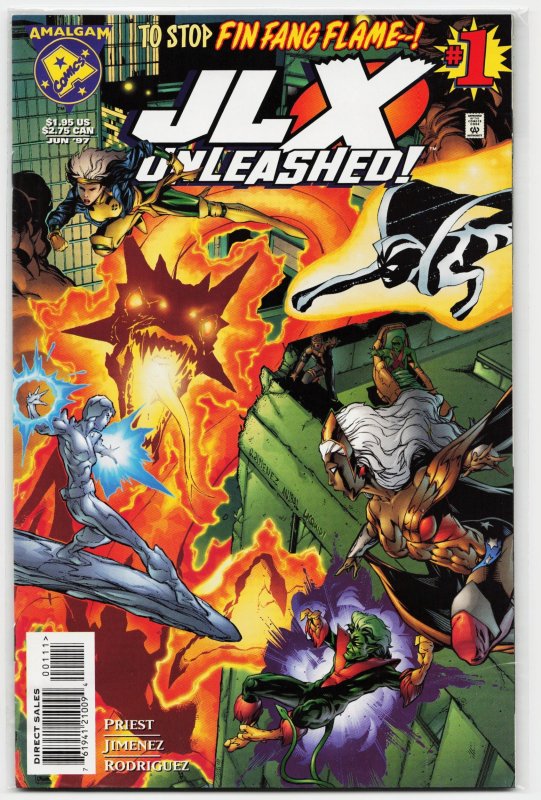 JLX Unleashed (1997) JLX (DC Comics, 1997), raw, ungraded comic book — front cover