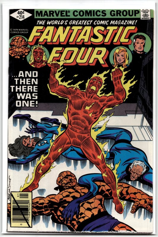 Fantastic Four #214 (Marvel Comics, 1980), raw, ungraded comic book — front cover