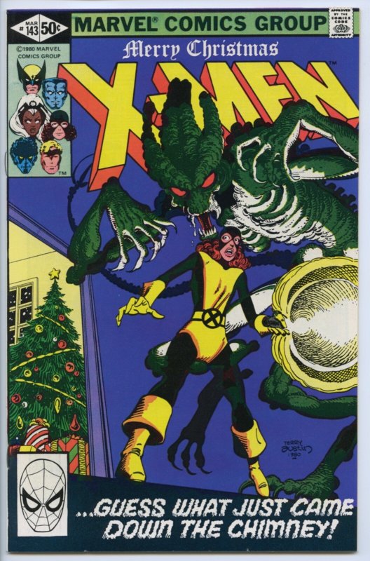 Uncanny X-Men #143 - 9.2, WP - Christmas Cover/story - Byrne (Marvel Comics, 1981), raw comic book in 9.2 condition — front cover