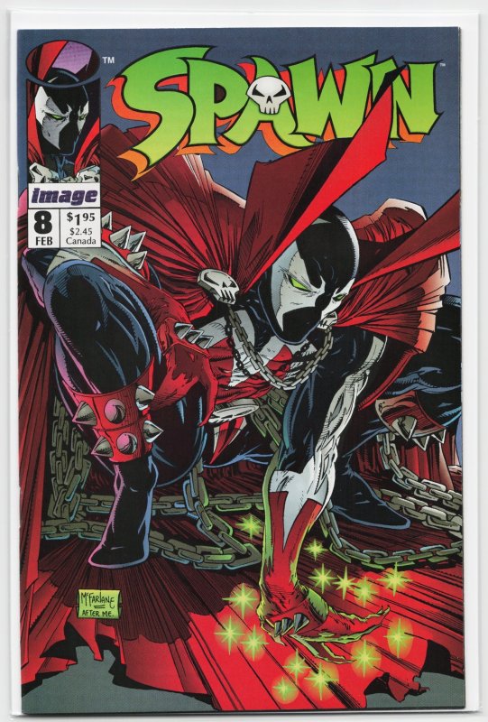 Spawn #8 (Image Comics, 1993), raw, ungraded comic book — front cover