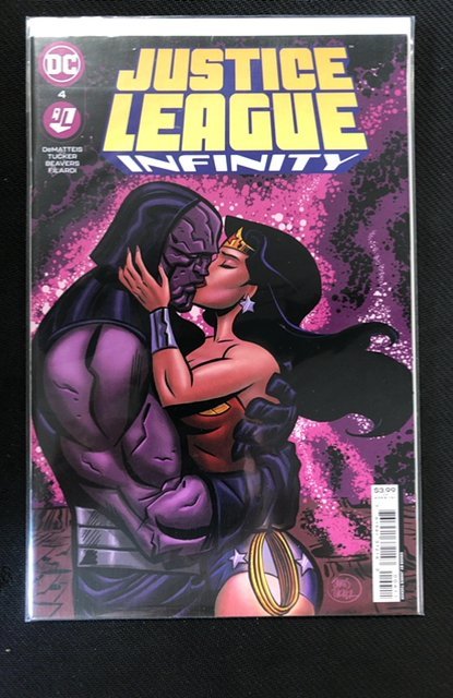 Justice League Infinity #4, raw, ungraded comic book — front cover