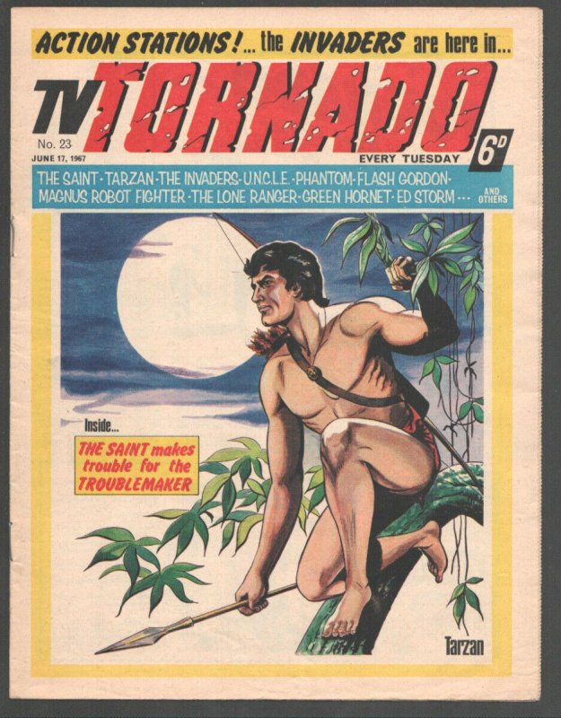 TV Tornado #23 (1967), raw, ungraded comic book — front cover