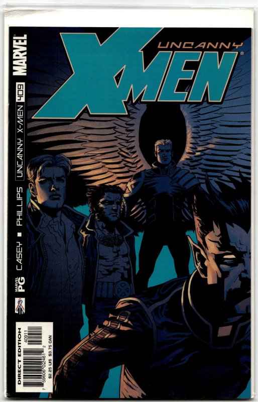 The Uncanny X-Men #409 (Marvel Comics, 2002), raw, ungraded comic book — front cover