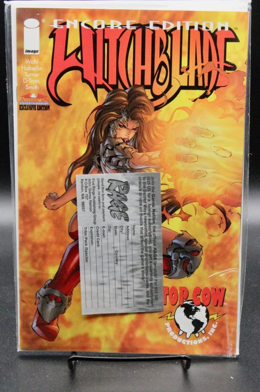 American Entertainment: Encore Edition of Witchblade #2 (1997), raw, ungraded comic book — front cover