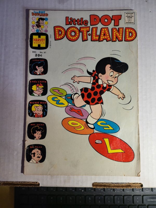 Little Dot Dotland #61 (1973), raw, ungraded comic book — front cover