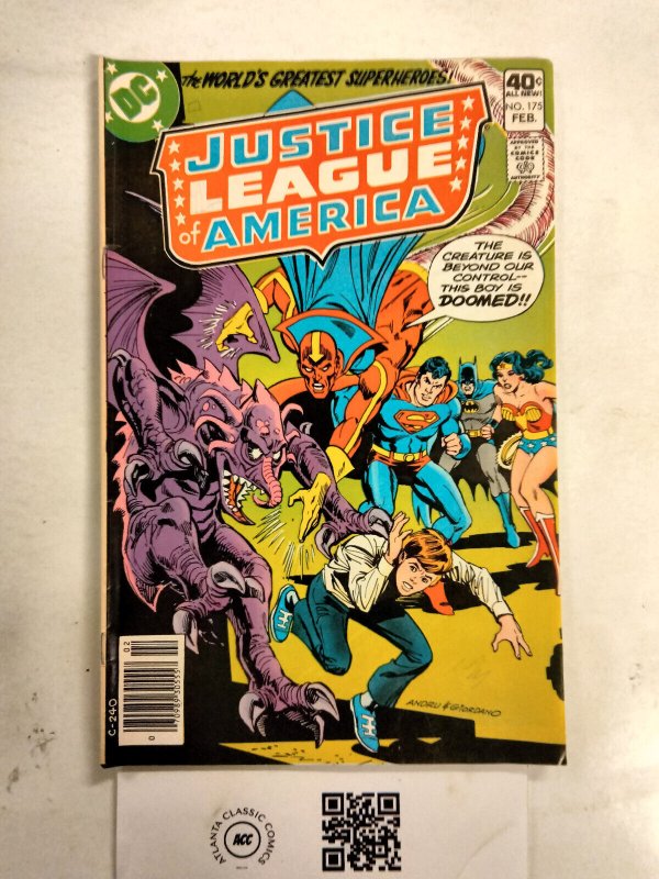Justice League of America #175 (DC Comics, 1980), raw comic book in VF condition — front cover
