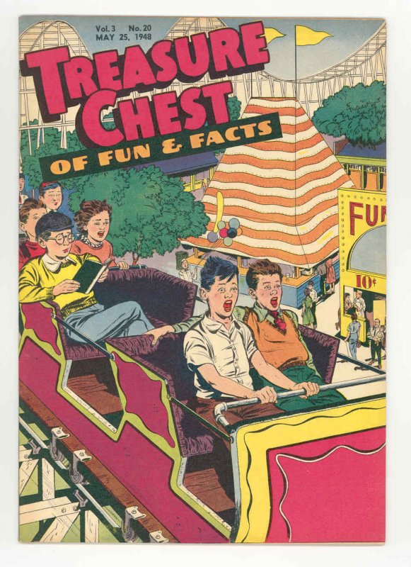 Treasure Chest v3 #20 (1947), raw comic book in VF condition — front cover