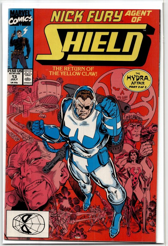 Nick Fury, Agent of SHIELD #13 (Marvel Comics, 1990), raw, ungraded comic book — front cover