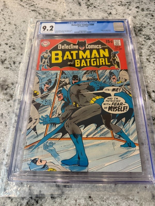 Detective Comics #389 (DC Comics), CGC 9.2 graded comic book, Universal Blue label — front cover in its holder