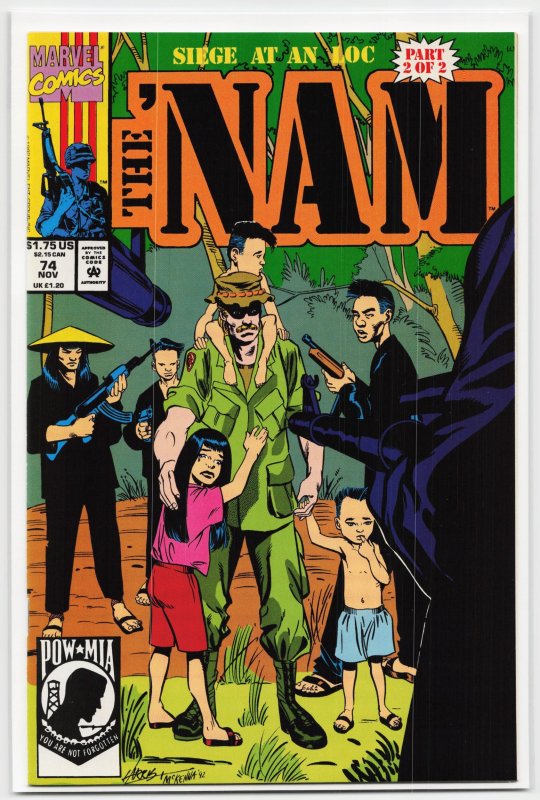 The 'Nam #74 (1992), raw, ungraded comic book — front cover