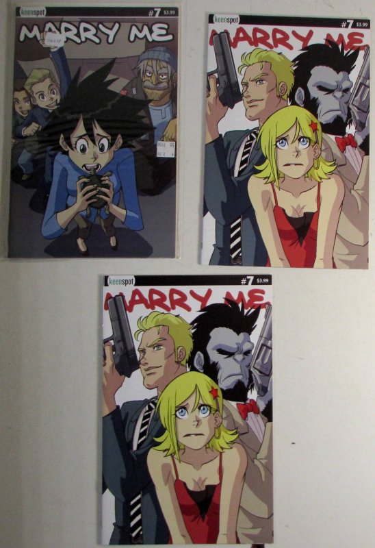 2016 Marry Me Lot of 3 #7 x2, 7 b Keenspot NM 1st Print Comic Books (2016), raw comic book in NM condition — front cover