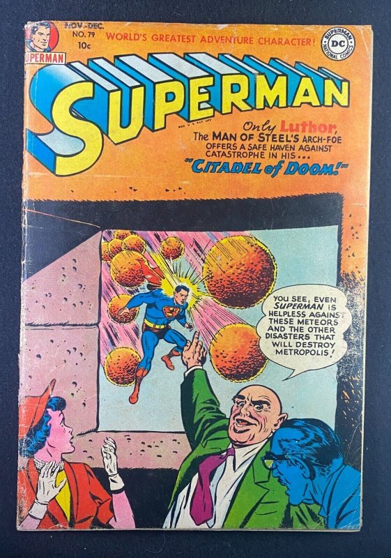 Superman #79 (DC Comics, 1939), raw comic book in GD/VG 3.0 condition — front cover