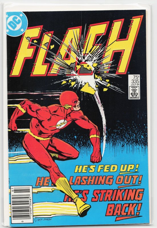 The Flash #335 (DC Comics, 1984), raw, ungraded comic book — front cover