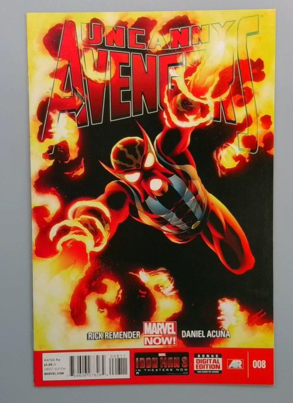 Uncanny Avengers #8 (Marvel Comics, 2013), raw comic book in NM condition — front cover
