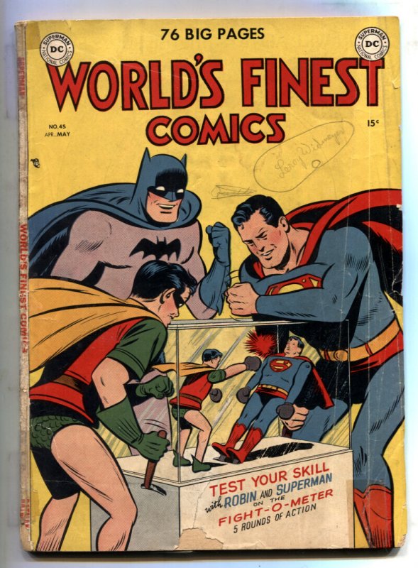 World's Finest Comics #45 (DC Comics, 1950), raw, ungraded comic book — front cover