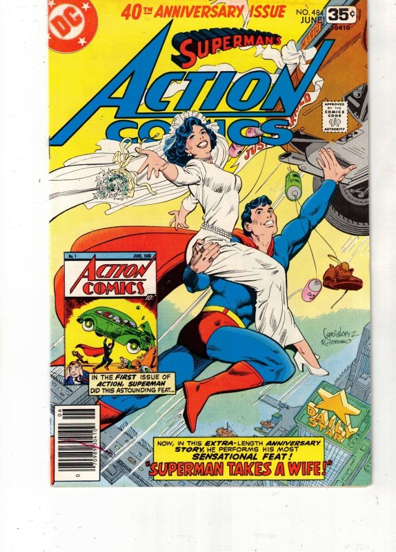 Action Comics #484 (DC Comics, 1978), raw comic book in VF+ condition — front cover