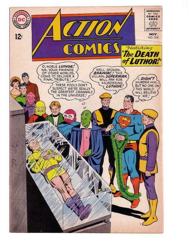 Action Comics #318 (DC Comics, 1964), raw comic book in FN/VF condition — front cover