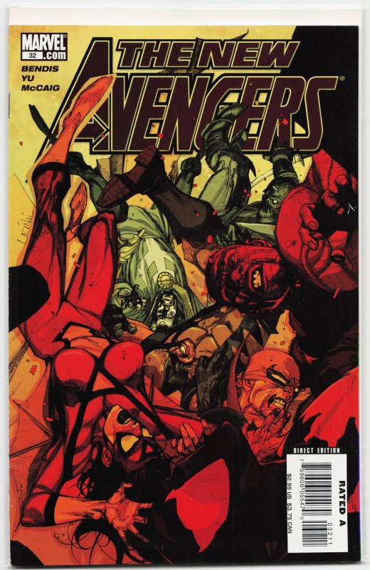 New Avengers #32 (Marvel Comics, 2007), raw, ungraded comic book — front cover