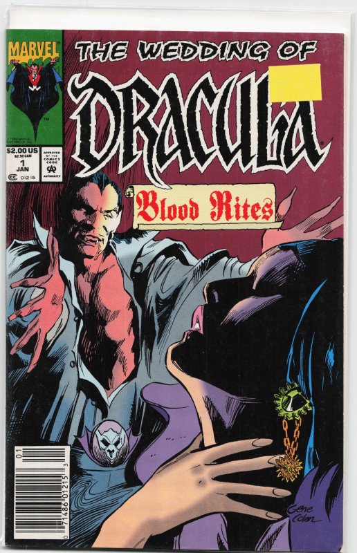 The Wedding of Dracula Newsstand Edition (1992) Tomb of Dracula (Marvel Comics, 1992), raw, ungraded comic book — front cover