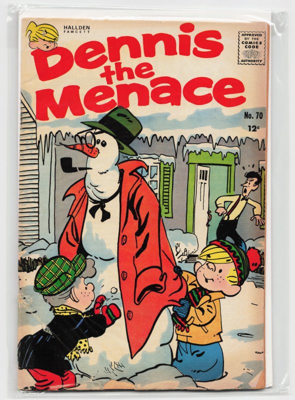Dennis the Menace #70 (Fawcett Publications, 1964), raw, ungraded comic book — front cover