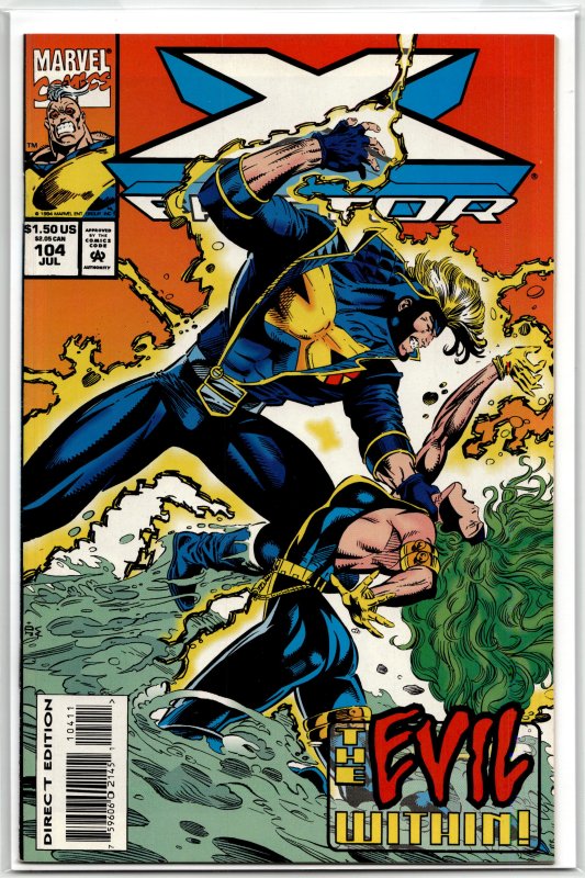 X-Factor #104 (Marvel Comics, 1994), raw, ungraded comic book — front cover
