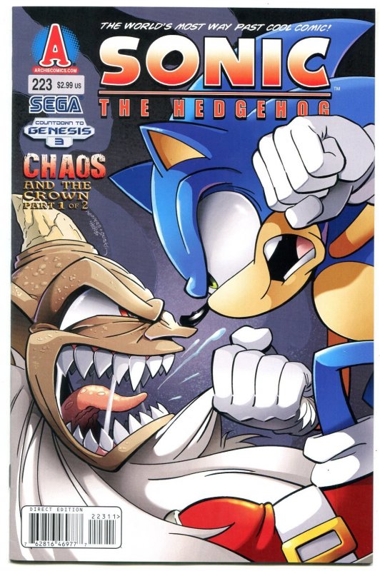 Sonic the Hedgehog #223 (Archie Comics, 2011), raw comic book in VF/NM condition — front cover