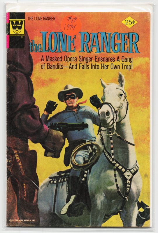 The Lone Ranger #19 (Gold Key, 1974), raw, ungraded comic book — front cover