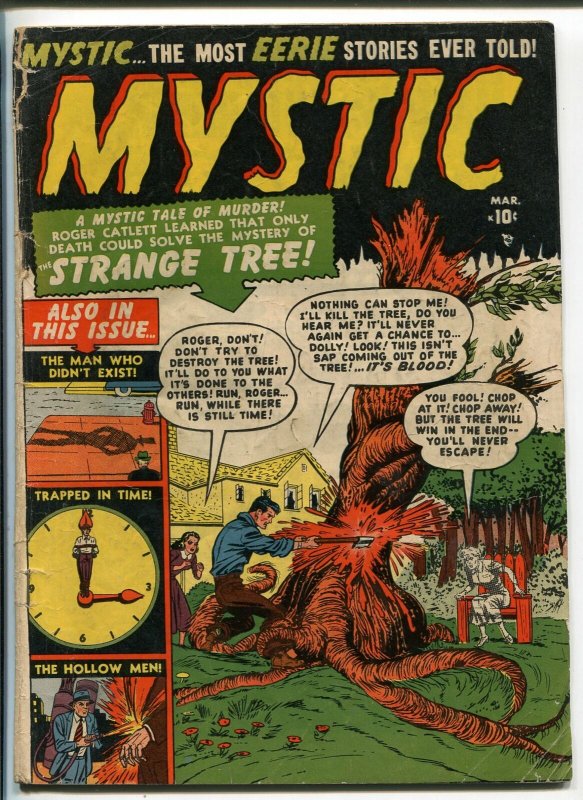 Mystic #1 (Atlas Comics, 1951), raw comic book in VG condition — front cover