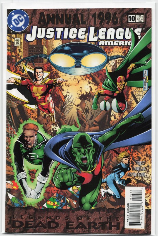 Justice League America Annual #10 (1996), raw, ungraded comic book — front cover