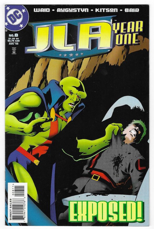 JLA: Year One #8 (1998), raw, ungraded comic book — front cover
