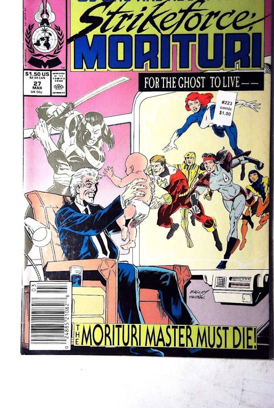 Strikeforce Morituri #27 (Marvel Comics, 1989), raw, ungraded comic book — front cover