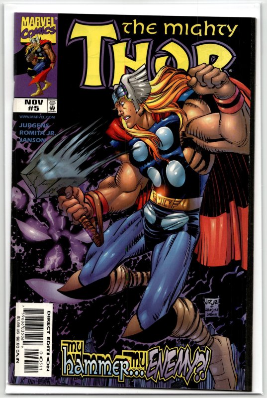 Thor #5 (Marvel Comics, 1998), raw, ungraded comic book — front cover