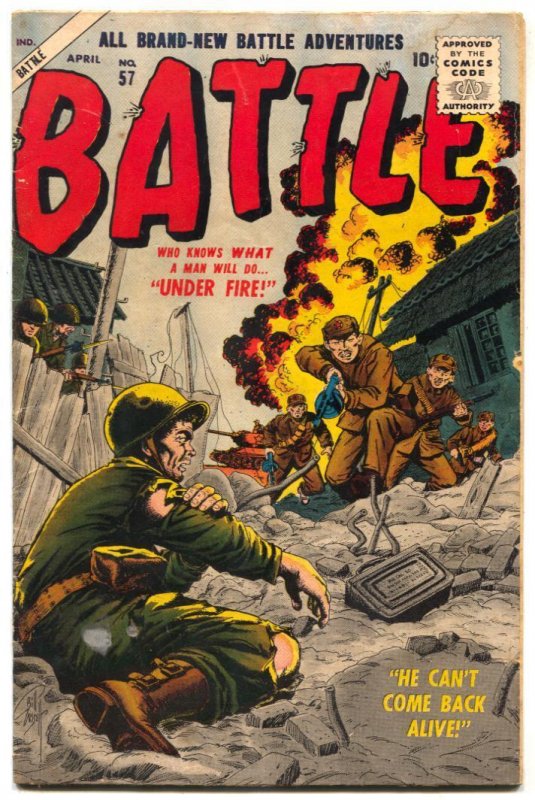 Battle #57, raw, ungraded comic book — front cover