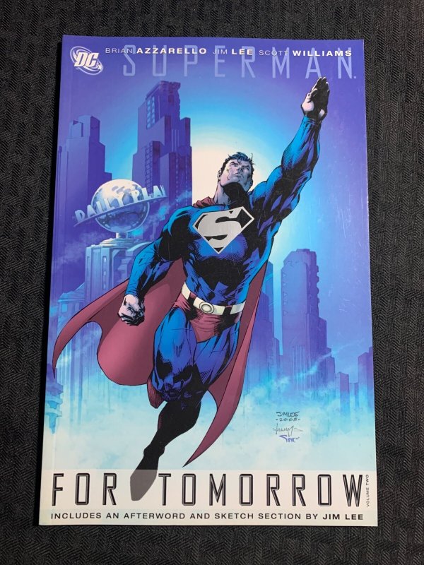 2005 Superman for Tomorrow Volume 2 by Jim Lee TPB SC FVF 7.0 1st DC Comics (DC Comics, 2005), raw comic book in 7.0 condition — front cover