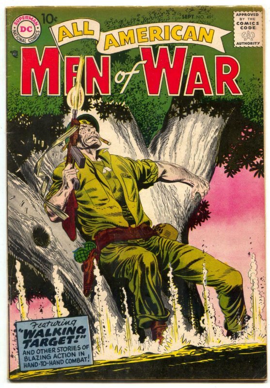 All-American Men of War #49 (DC Comics, 1957), raw comic book in FN/VF condition — front cover