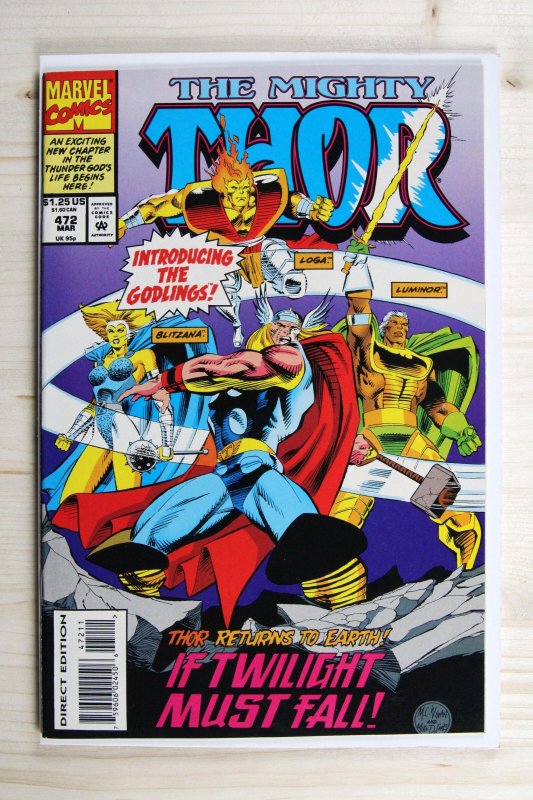 The Mighty Thor #472 (Marvel Comics, 1994), raw comic book in VF/NM 9.0 condition — front cover