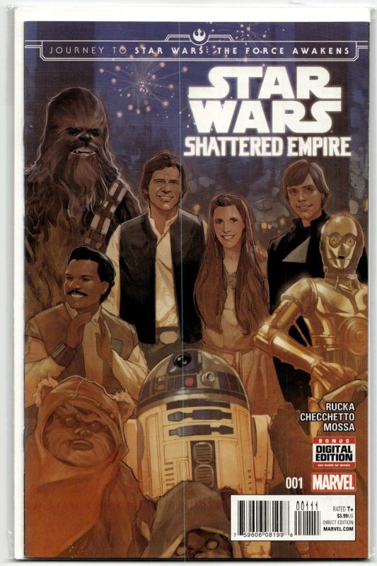 Journey to Star Wars: The Force Awakens - Shattered Empire #1 (Marvel Comics, 2015), raw, ungraded comic book — front cover