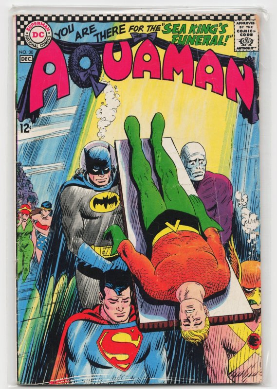 Aquaman #30 (DC Comics, 1966), raw, ungraded comic book — front cover