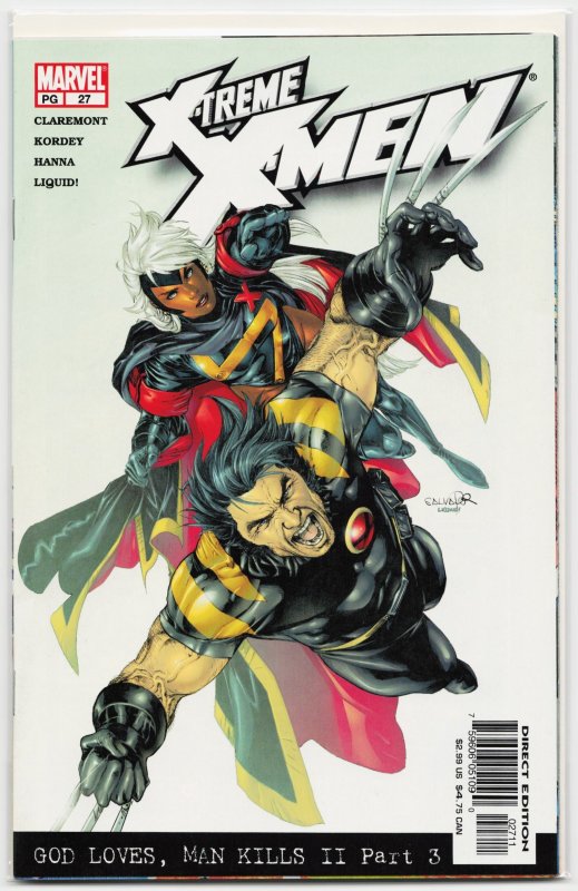 X-Treme X-Men #27 (Marvel Comics, 2003), raw, ungraded comic book — front cover