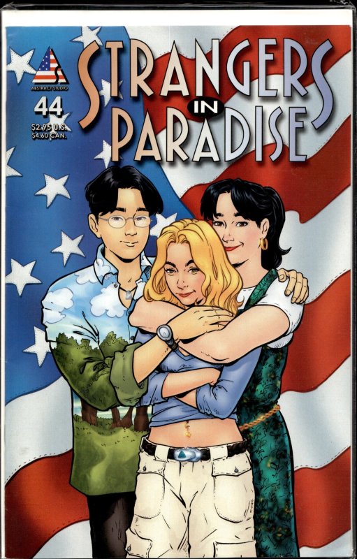Terry Moore's Strangers in Paradise #44 (Abstract Studio, 2001), raw, ungraded comic book — front cover