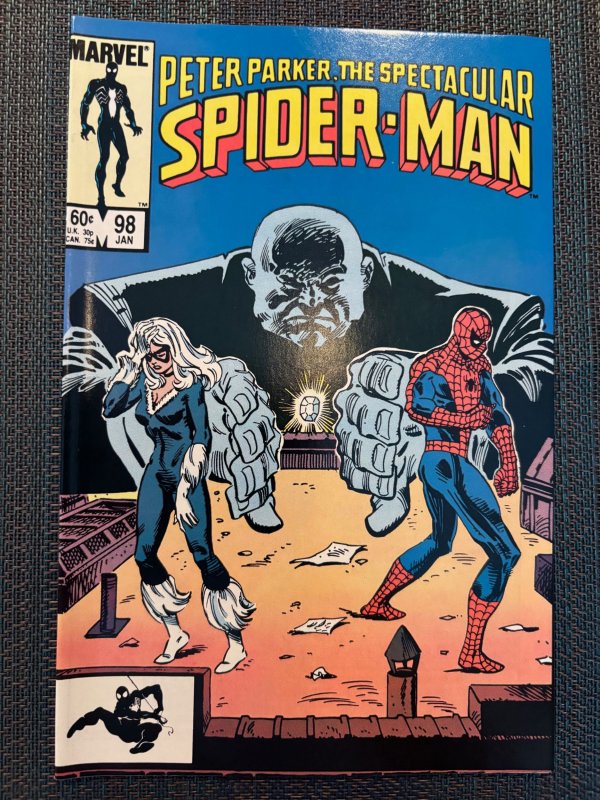 The Spectacular Spider-Man #98 (Marvel Comics, 1985), raw, ungraded comic book — front cover