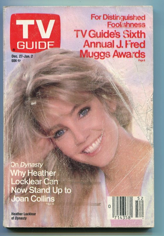 MAG: TV Guide-Heather Locklear-New York Metropolitan Edition-December 1986-VG (1986), raw comic book in VG condition — front cover