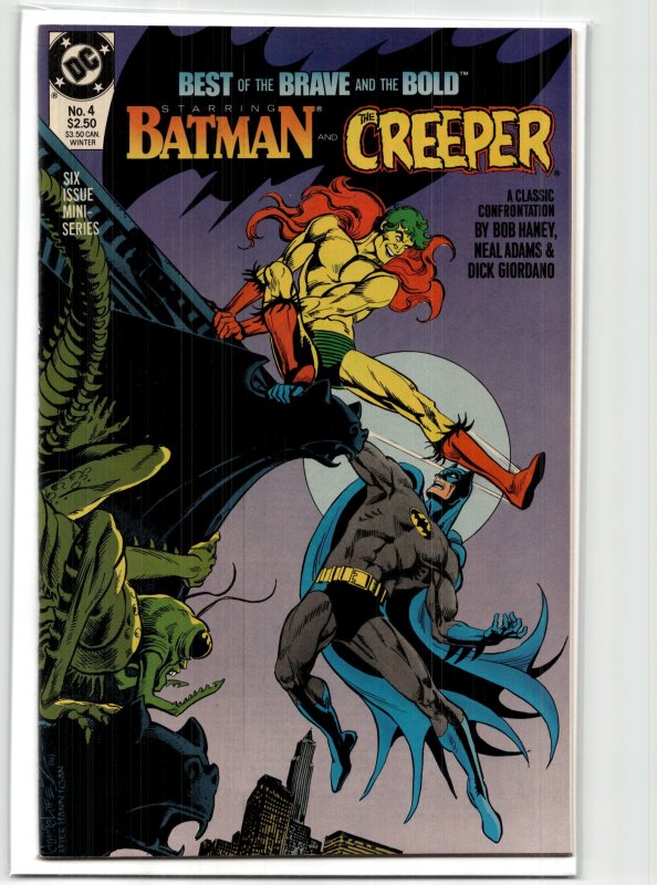 Best of the Brave and the Bold Starring Batman and the Creeper #4 (DC Comics, 1988), raw, ungraded comic book — front cover
