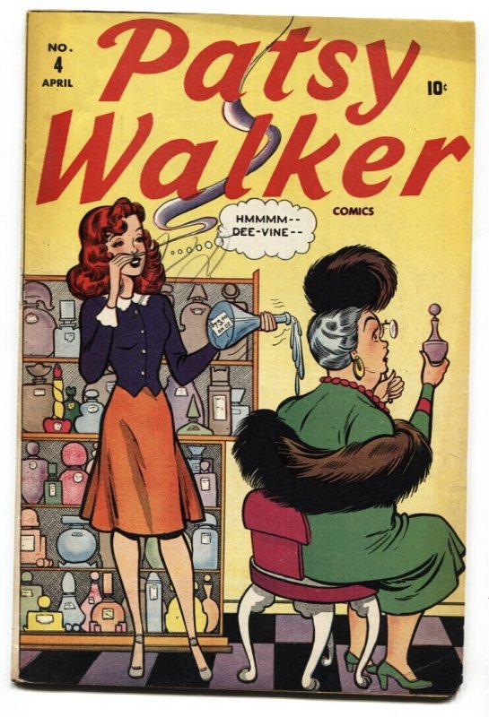 Patsy Walker #4 (Timely Comics, 1946), raw comic book in FN+ condition — front cover